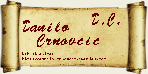 Danilo Crnovčić vizit kartica